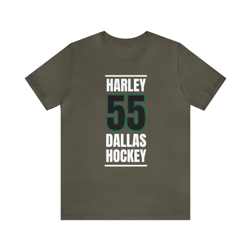 Harley 55 Dallas Hockey Black Vertical Design Unisex T-Shirt