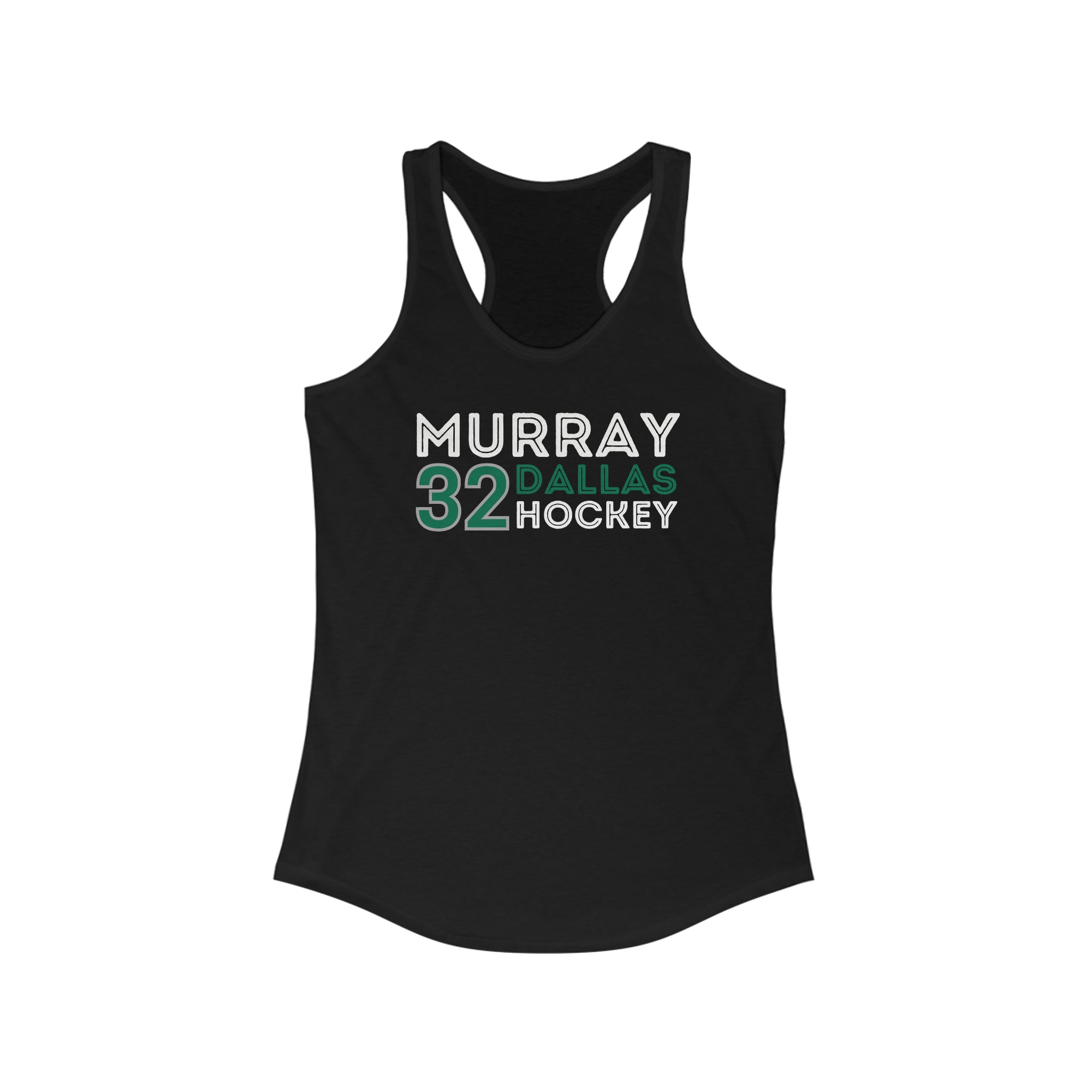 Murray 32 Dallas Hockey Grafitti Wall Design Women's Ideal Racerback Tank Top