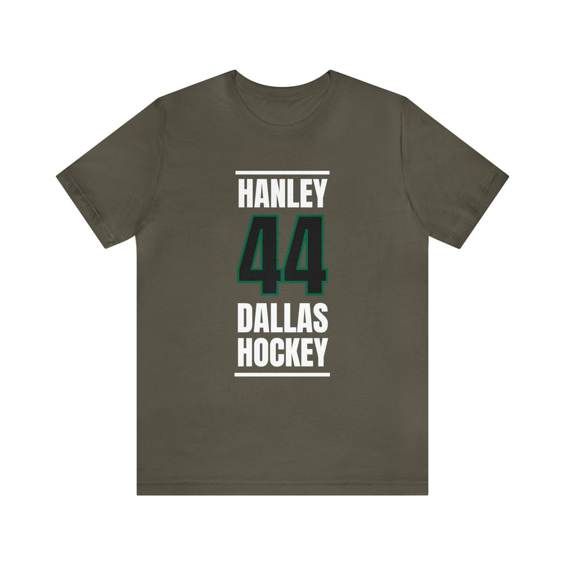 Hanley 44 Dallas Hockey Black Vertical Design Unisex T-Shirt