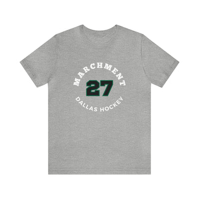 Marchment 27 Dallas Hockey Number Arch Design Unisex T-Shirt