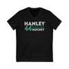 Hanley 44 Dallas Hockey Grafitti Wall Design Unisex V-Neck Tee