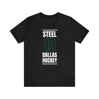 Steel 18 Dallas Hockey Black Vertical Design Unisex T-Shirt