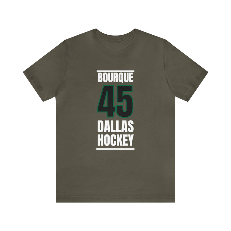 Bourque 45 Dallas Hockey Black Vertical Design Unisex T-Shirt