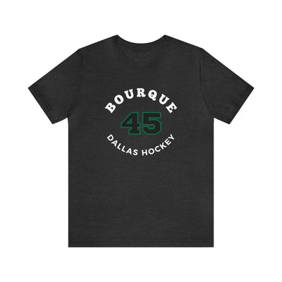Bourque 45 Dallas Hockey Number Arch Design Unisex T-Shirt