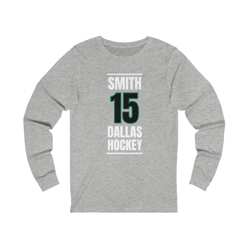 Smith 15 Dallas Hockey Black Vertical Design Unisex Jersey Long Sleeve Shirt