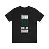 Benn 14 Dallas Hockey Black Vertical Design Unisex T-Shirt