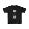 Back 37 Dallas Hockey Black Vertical Design Kids Tee