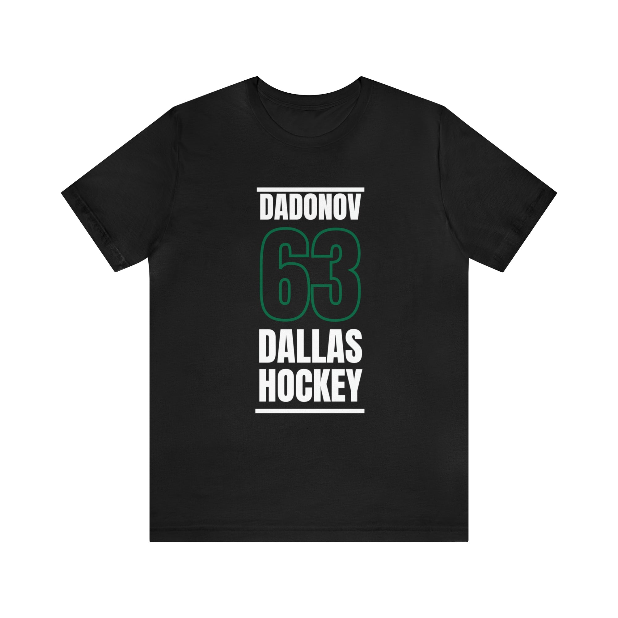 Dadonov 63 Dallas Hockey Black Vertical Design Unisex T-Shirt
