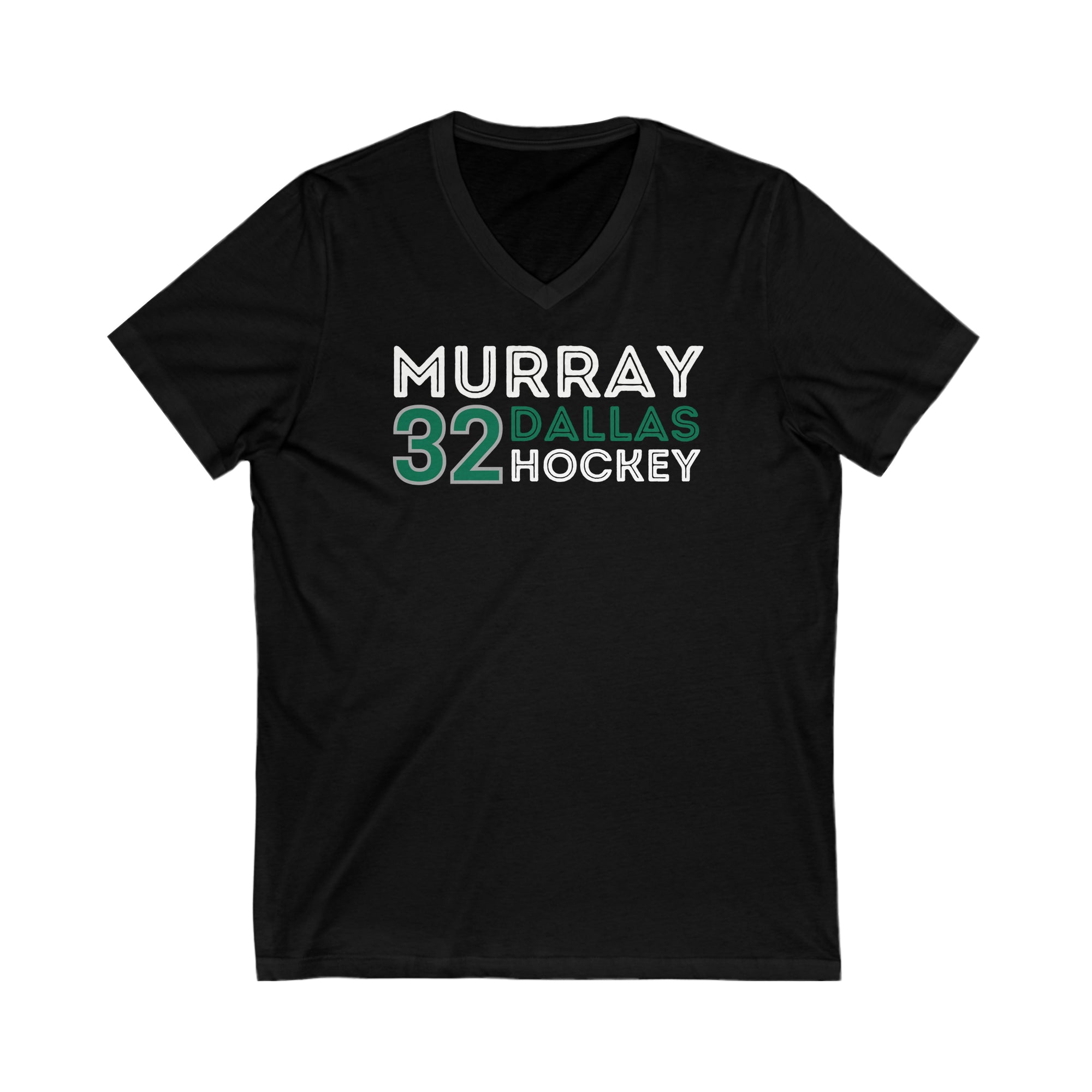 Murray 32 Dallas Hockey Grafitti Wall Design Unisex V-Neck Tee