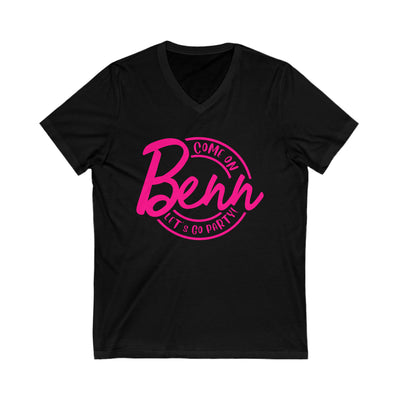 Benn Let's Go Party Women's V-Neck Barbie Shirt