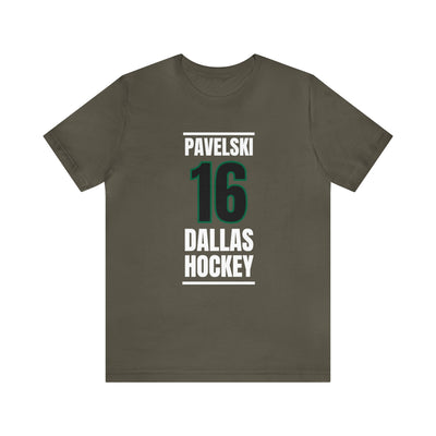Pavelski 16 Dallas Hockey Black Vertical Design Unisex T-Shirt