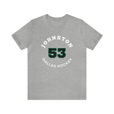 Johnston 53 Dallas Hockey Number Arch Design Unisex T-Shirt