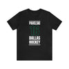 Pavelski 16 Dallas Hockey Black Vertical Design Unisex T-Shirt