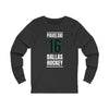 Pavelski 16 Dallas Hockey Black Vertical Design Unisex Jersey Long Sleeve Shirt