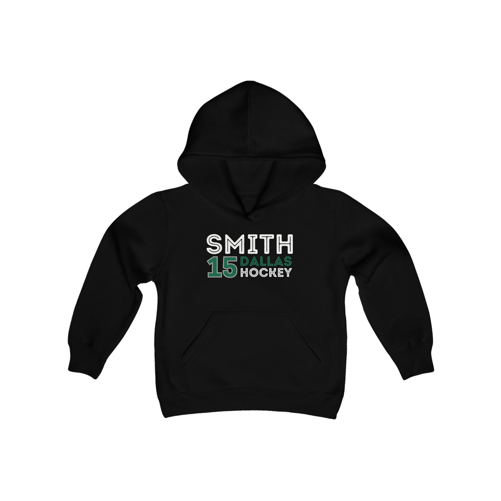 Smith 15 Dallas Hockey Grafitti Wall Design Youth Hooded Sweatshirt