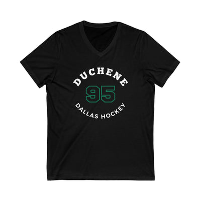 Duchene 95 Dallas Hockey Number Arch Design Unisex V-Neck Tee