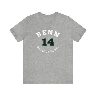 Benn 14 Dallas Hockey Number Arch Design Unisex T-Shirt