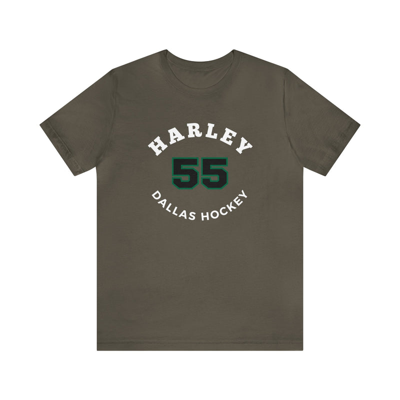 Harley 55 Dallas Hockey Number Arch Design Unisex T-Shirt