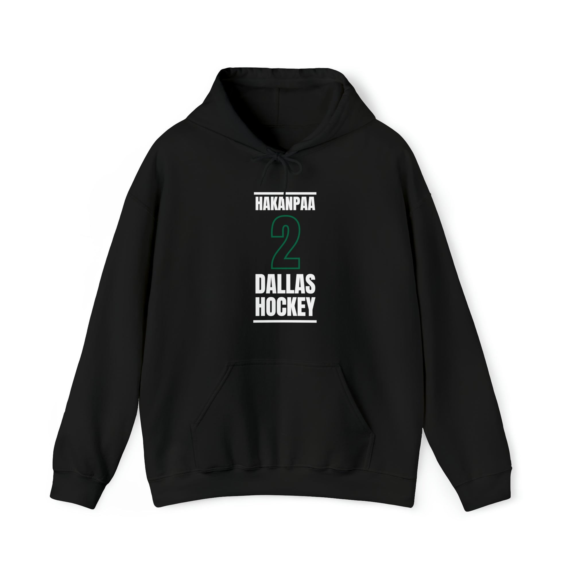 Hakanpaa 2 Dallas Hockey Black Vertical Design Unisex Hooded Sweatshirt