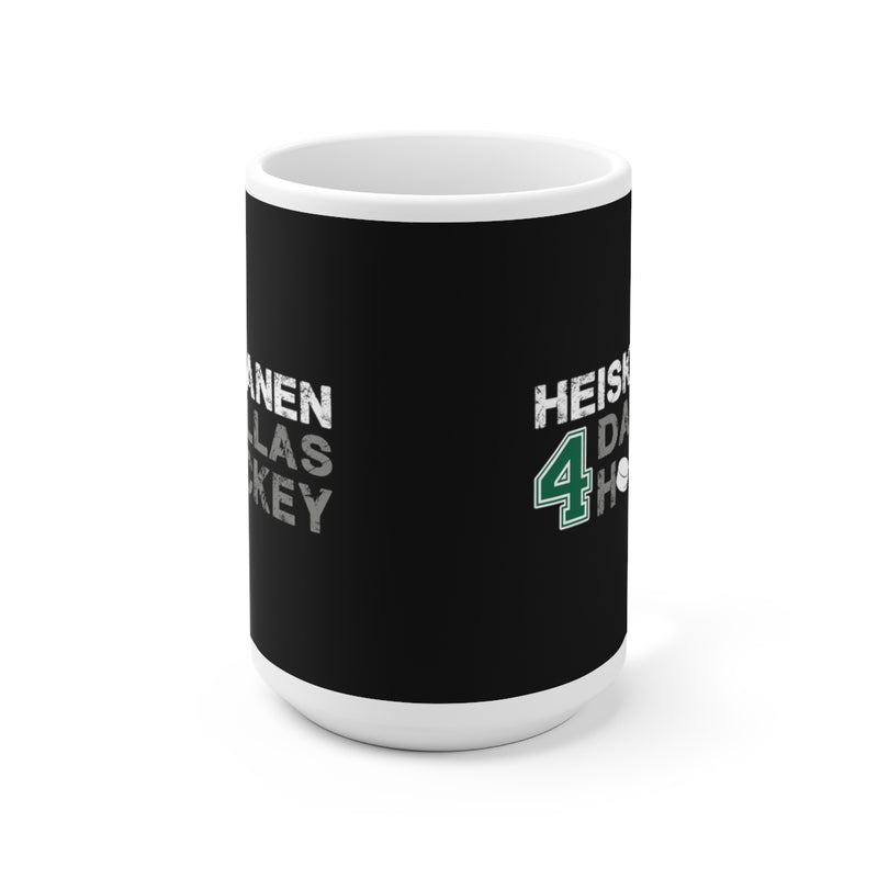 Heiskanen 4 Dallas Hockey Ceramic Coffee Mug In Black, 15oz