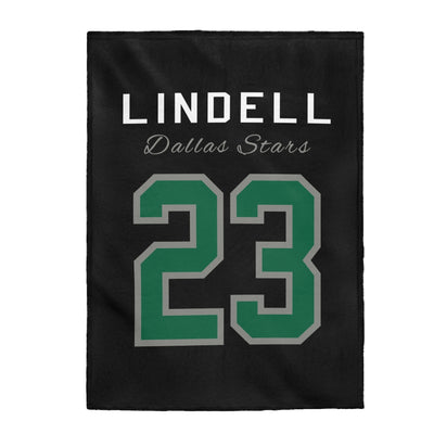 Lindell 23 Dallas Stars Velveteen Plush Blanket