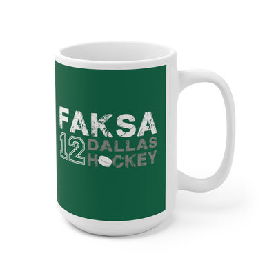 Faksa 12 Dallas Hockey Ceramic Coffee Mug In Victory Green, 15oz
