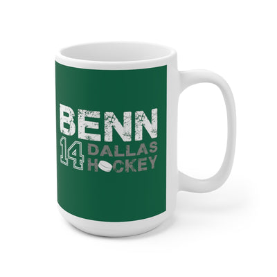 Benn 14 Dallas Hockey Ceramic Coffee Mug In Victory Green, 15oz
