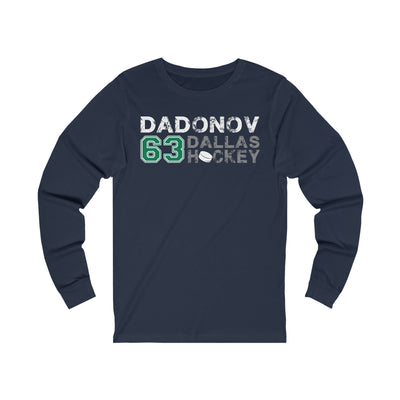 Dadonov 63 Dallas Hockey Unisex Jersey Long Sleeve Shirt