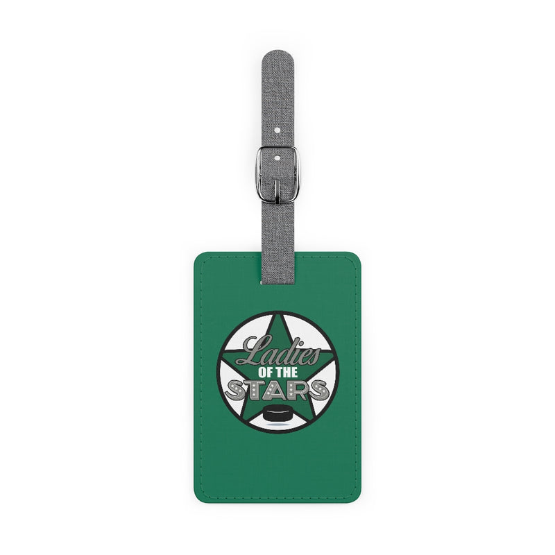 Ladies Of The Stars Leather Luggage Tag In Victory Green