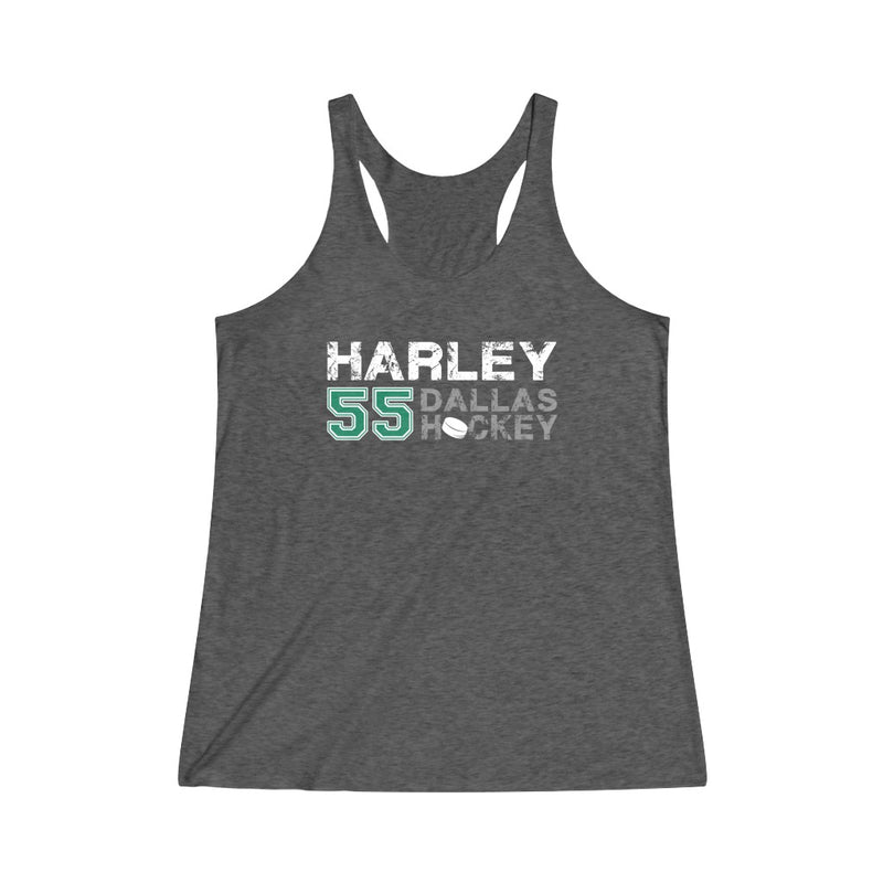 Harley 55 Dallas Hockey Women's Tri-Blend Racerback Tank Top