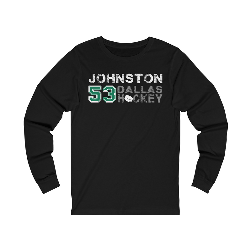Johnston 53 Dallas Hockey Unisex Jersey Long Sleeve Shirt