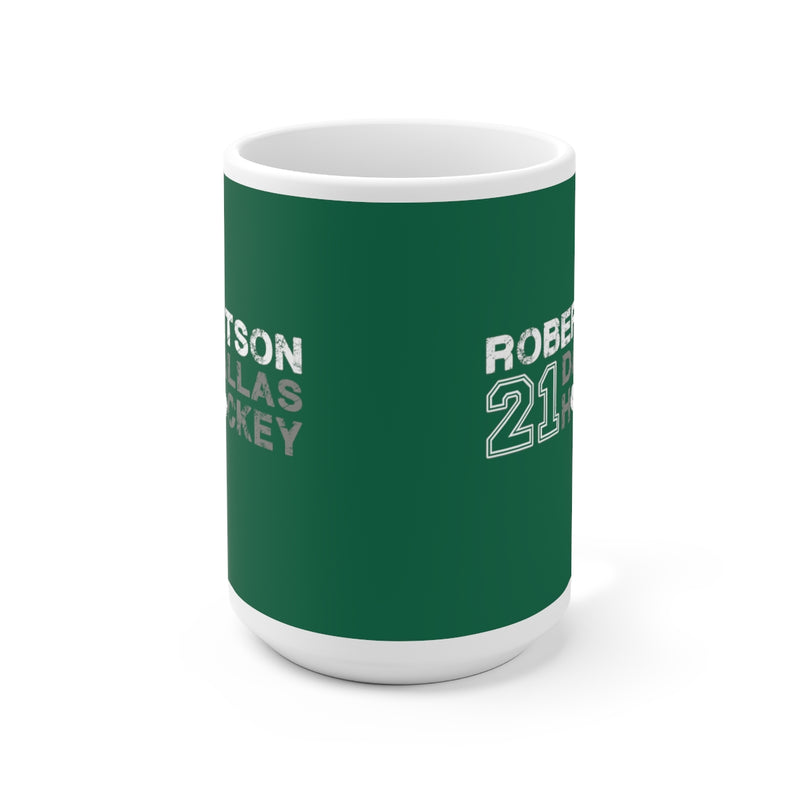 Robertson 21 Dallas Hockey Ceramic Coffee Mug In Victory Green, 15oz