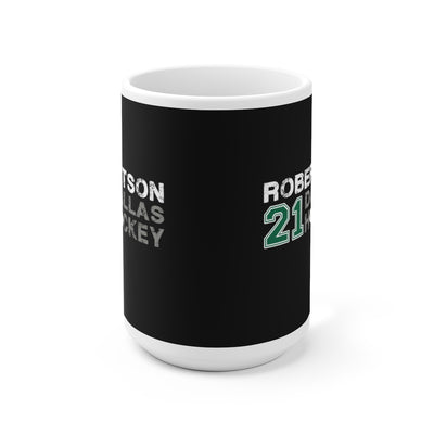 Robertson 21 Dallas Hockey Ceramic Coffee Mug In Black, 15oz