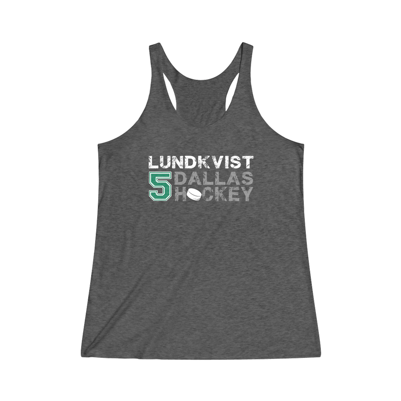 Lundkvist 5 Dallas Hockey Women's Tri-Blend Racerback Tank Top