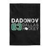 Dadonov 63 Dallas Hockey Velveteen Plush Blanket