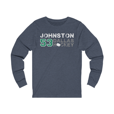 Johnston 53 Dallas Hockey Unisex Jersey Long Sleeve Shirt