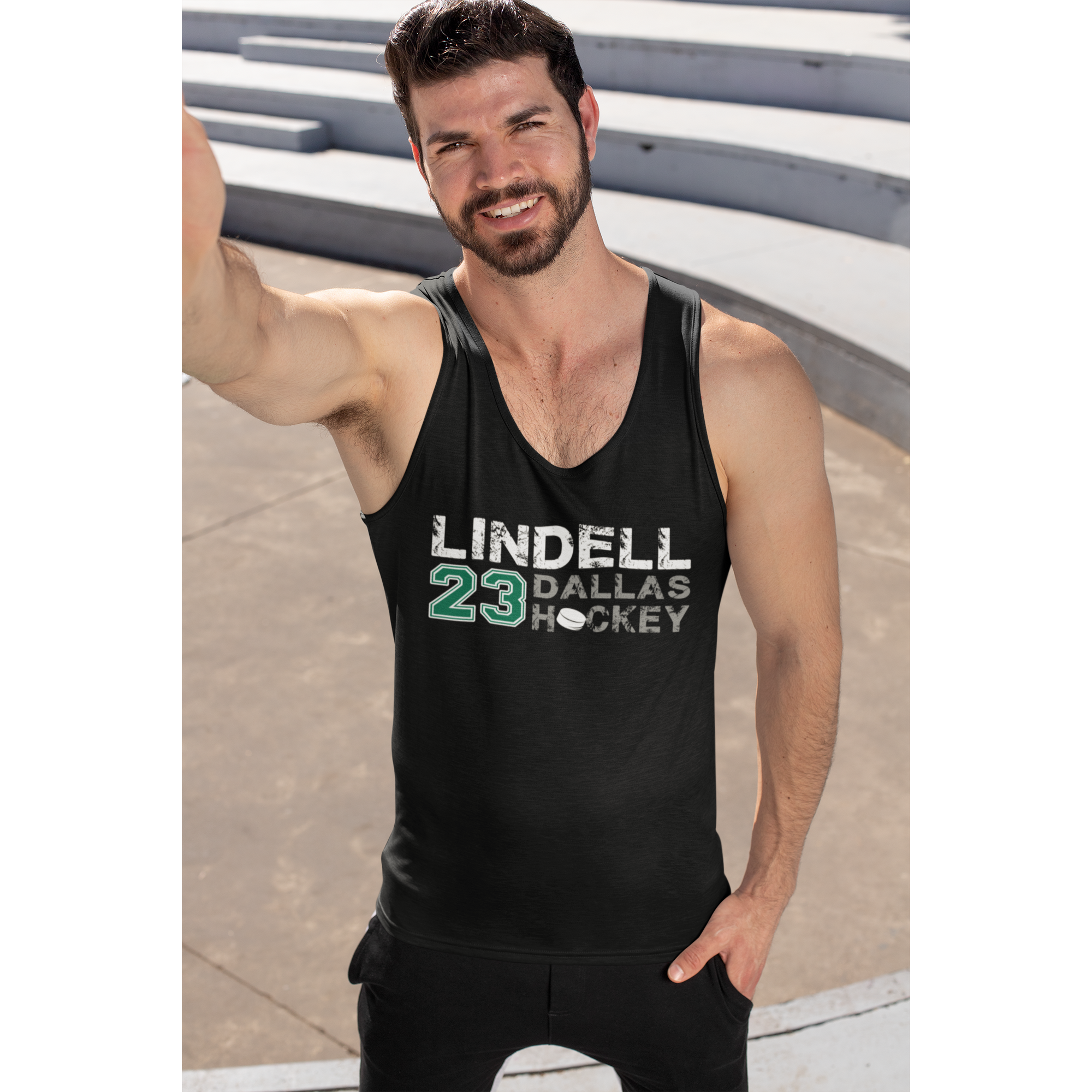 Lindell 23 Dallas Hockey Unisex Jersey Tank Top