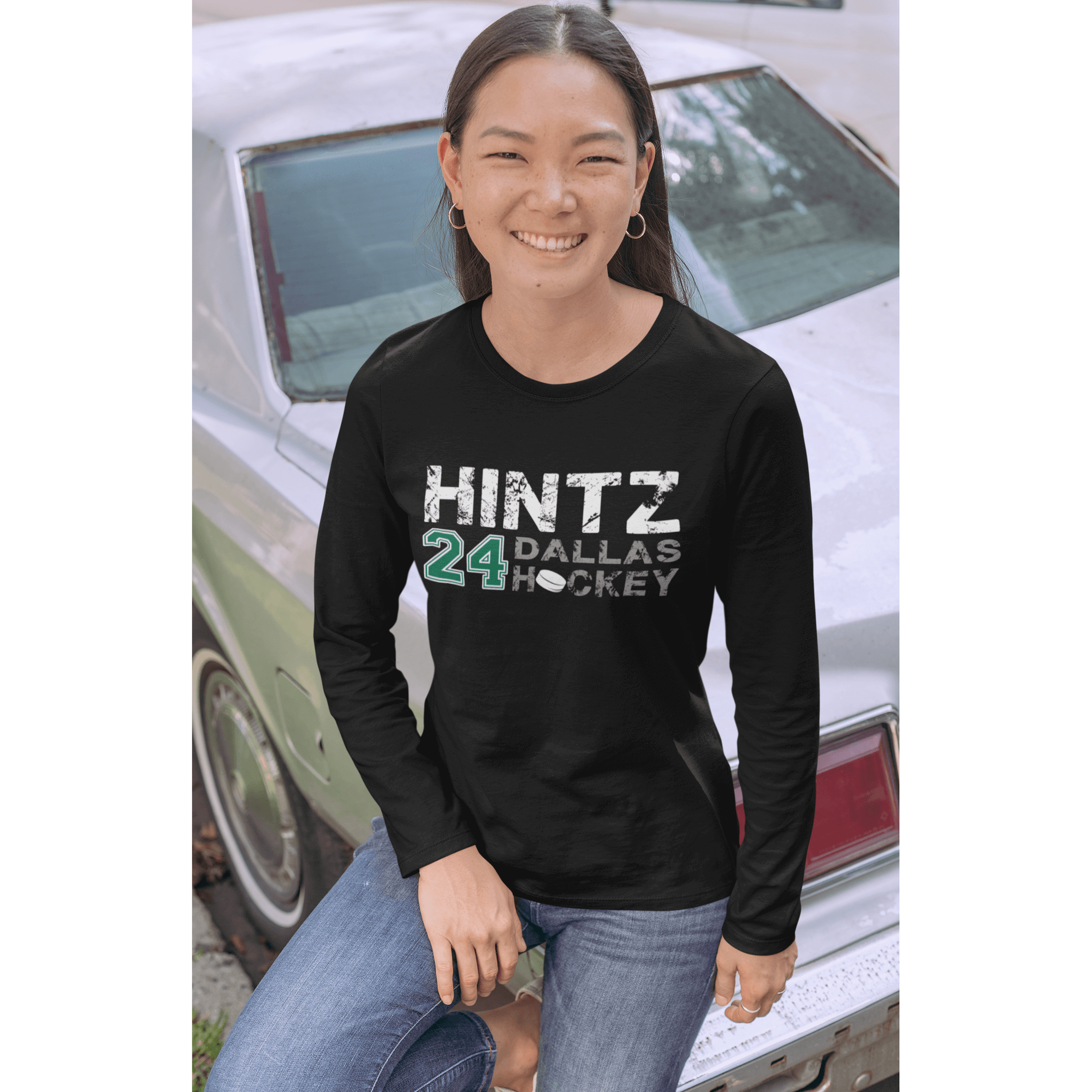 Hintz 24 Dallas Hockey Unisex Jersey Long Sleeve Shirt