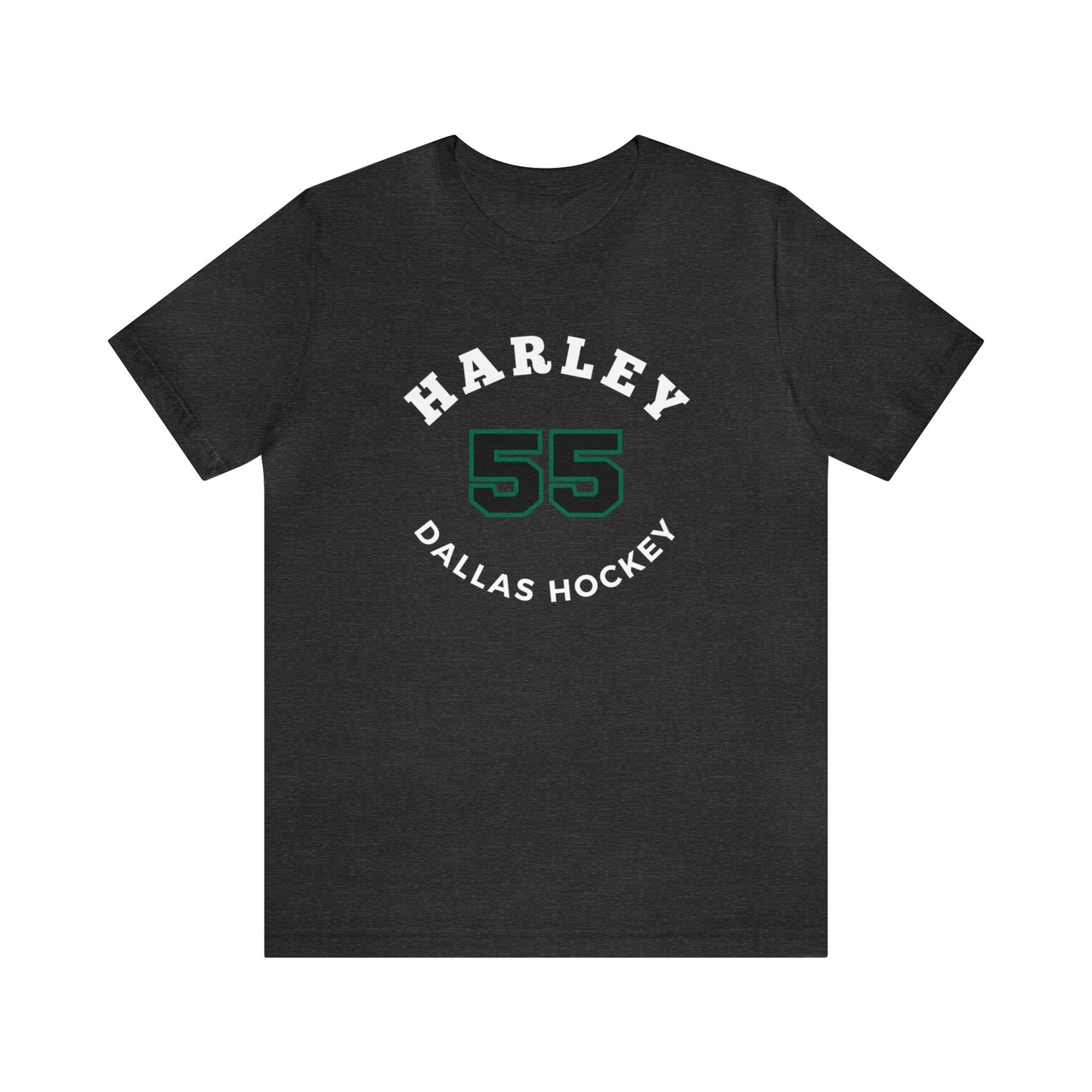 Harley 55 Dallas Hockey Number Arch Design Unisex T-Shirt