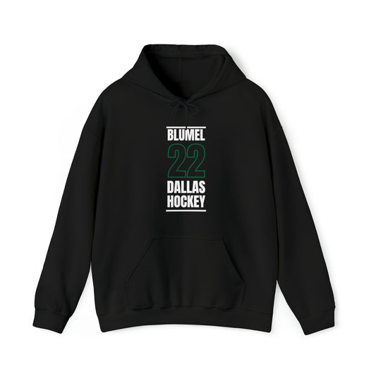 Blumel 22 Dallas Hockey Black Vertical Design Unisex Hooded Sweatshirt