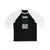 Dadonov 63 Dallas Hockey Black Vertical Design Unisex Tri-Blend 3/4 Sleeve Raglan Baseball Shirt