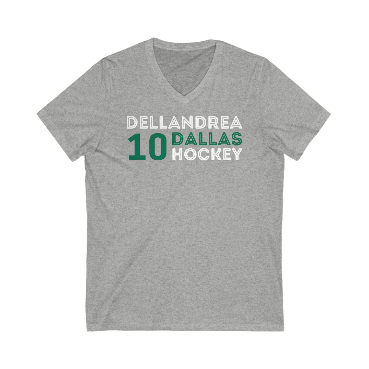 Dellandrea 10 Dallas Hockey Grafitti Wall Design Unisex V-Neck Tee