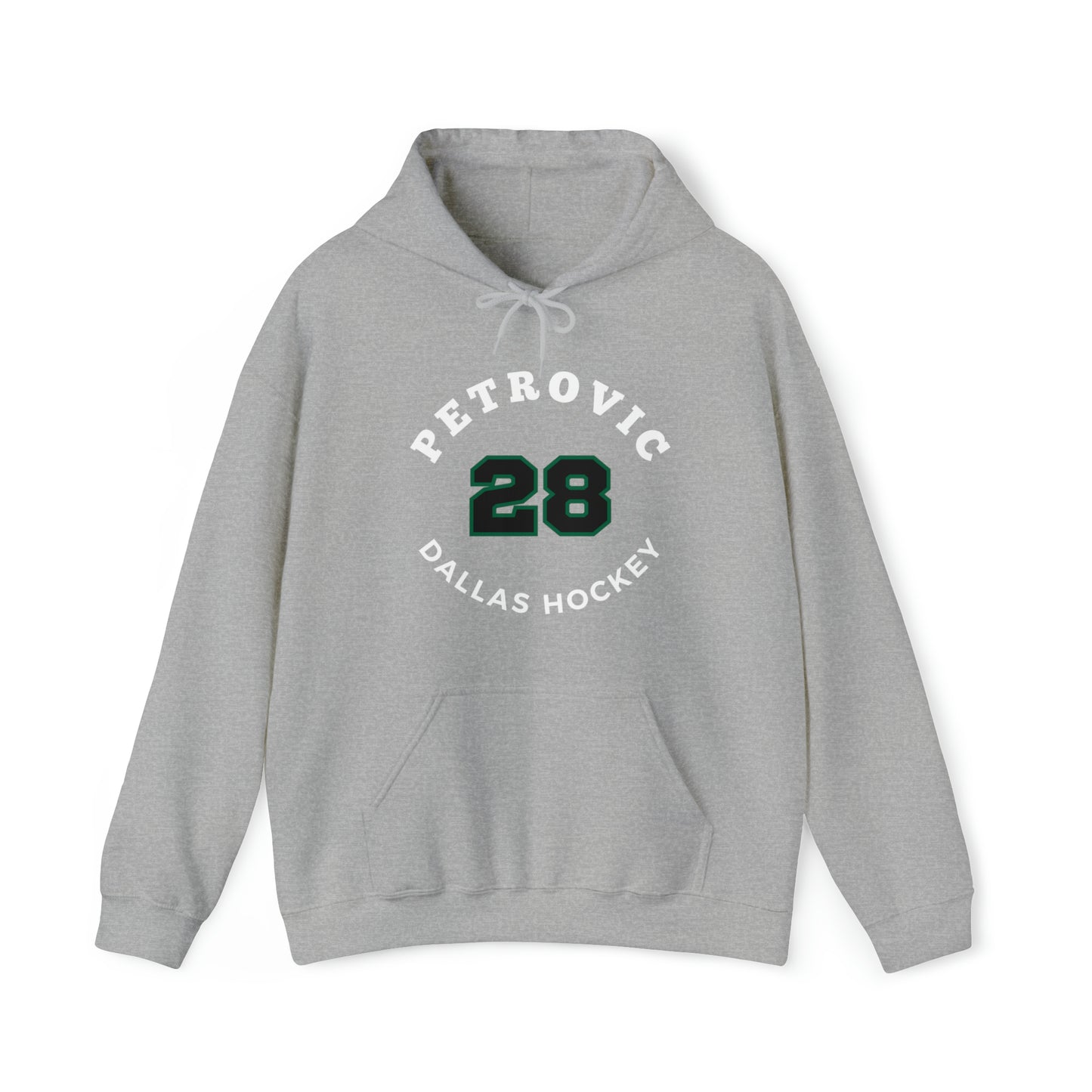 Petrovic 28 Dallas Hockey Number Arch Design Unisex Hooded Sweatshirt