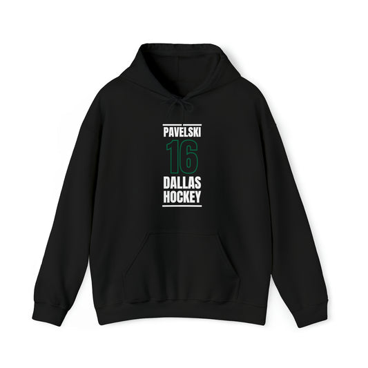 Pavelski 16 Dallas Hockey Black Vertical Design Unisex Hooded Sweatshirt