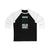 Marchment 27 Dallas Hockey Black Vertical Design Unisex Tri-Blend 3/4 Sleeve Raglan Baseball Shirt