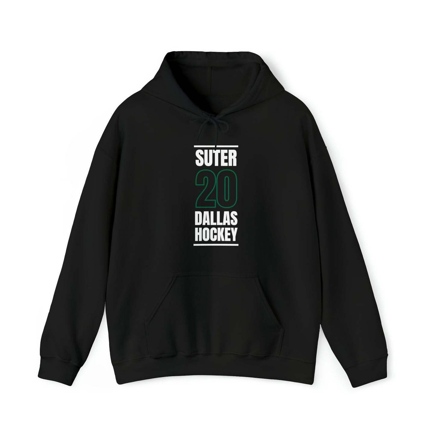 Suter 20 Dallas Hockey Black Vertical Design Unisex Hooded Sweatshirt