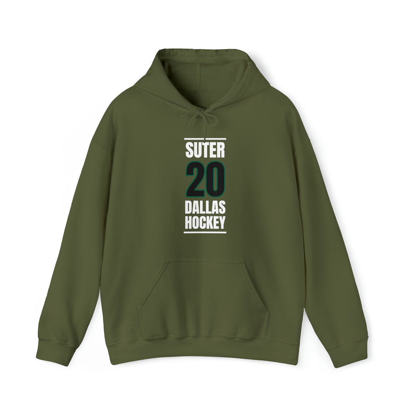 Suter 20 Dallas Hockey Black Vertical Design Unisex Hooded Sweatshirt