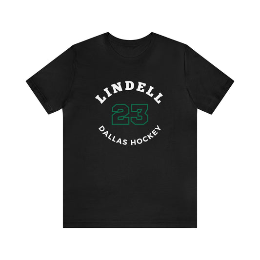 Lindell 23 Dallas Hockey Number Arch Design Unisex T-Shirt