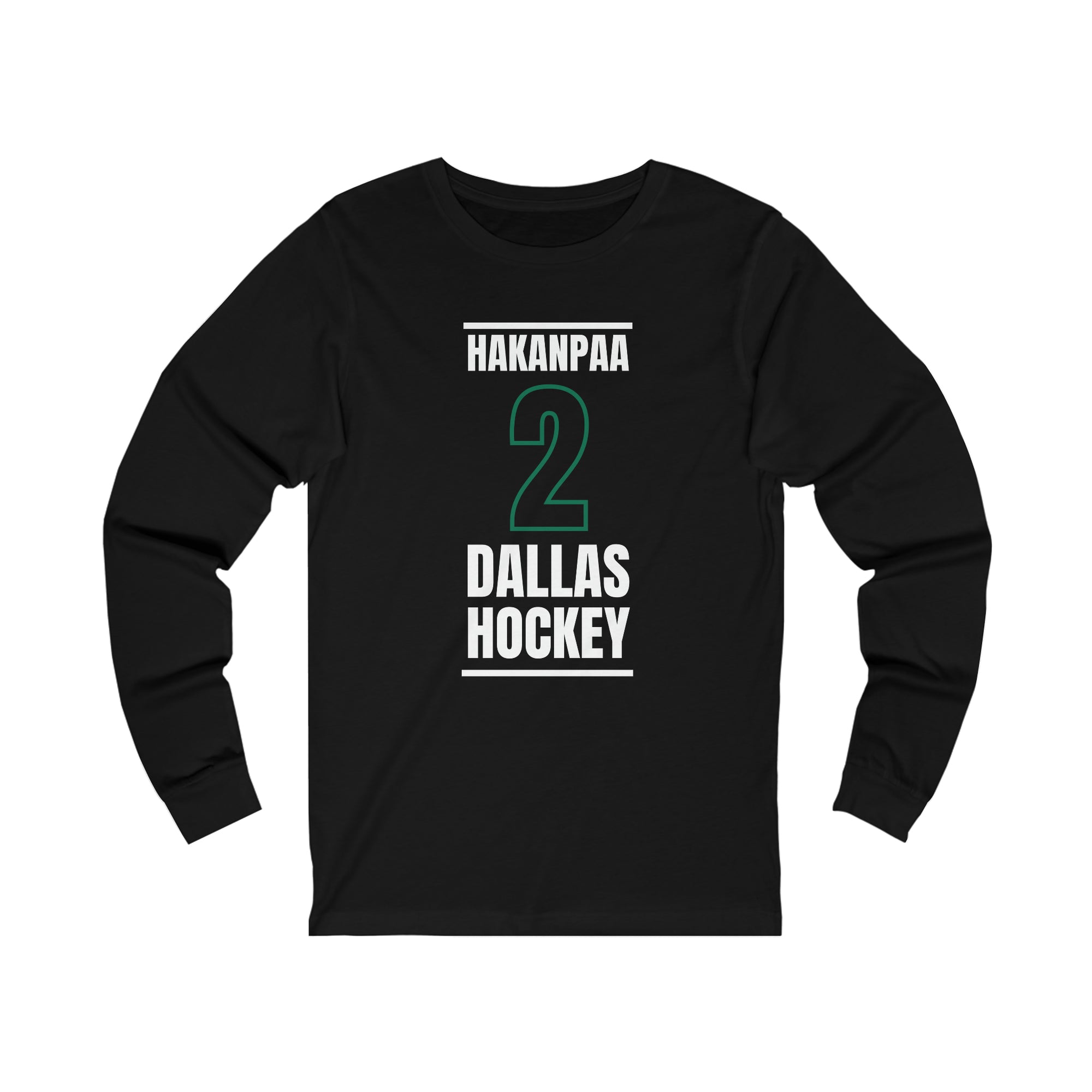 Hakanpaa 2 Dallas Hockey Black Vertical Design Unisex Jersey Long Sleeve Shirt