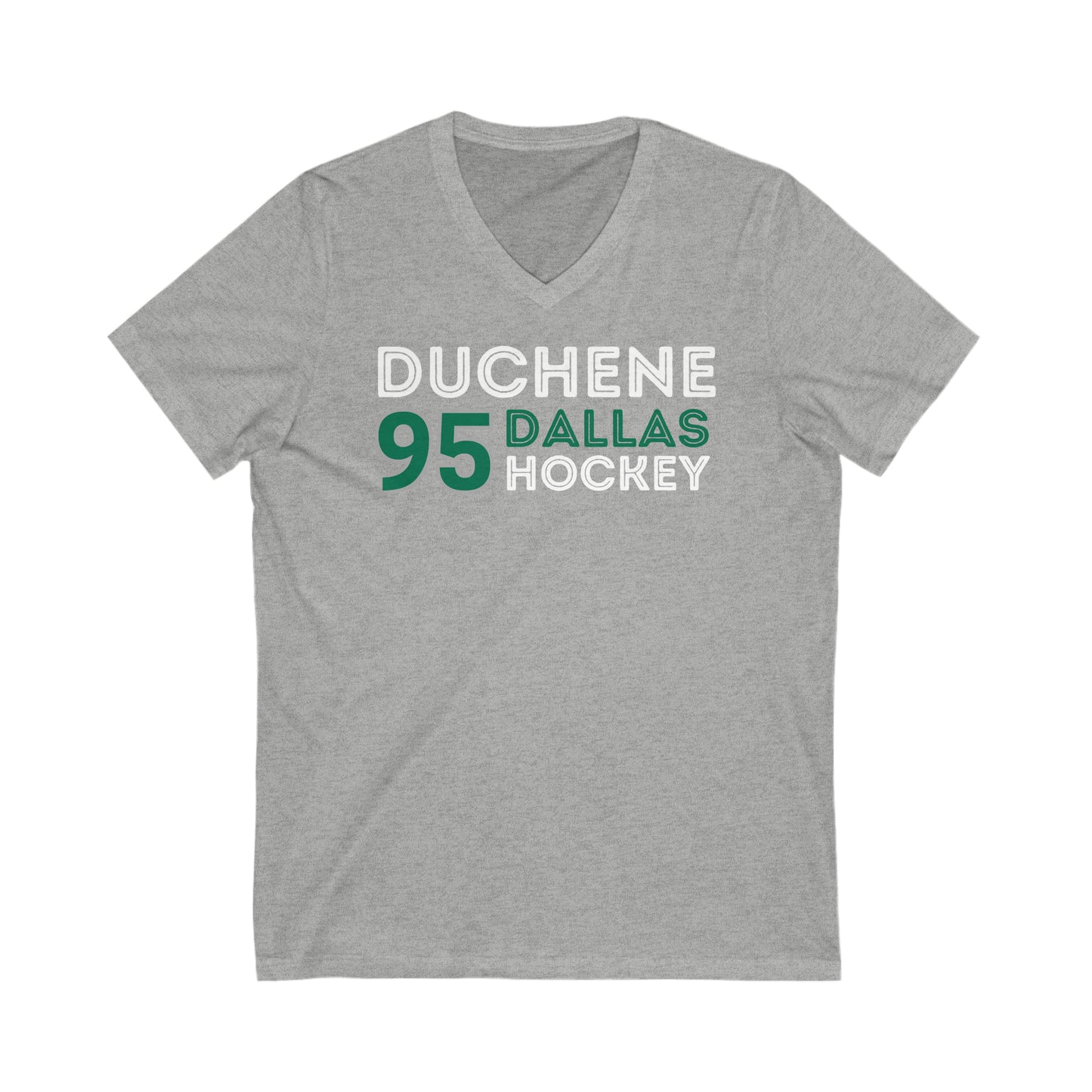 Duchene 95 Dallas Hockey Grafitti Wall Design Unisex V-Neck Tee